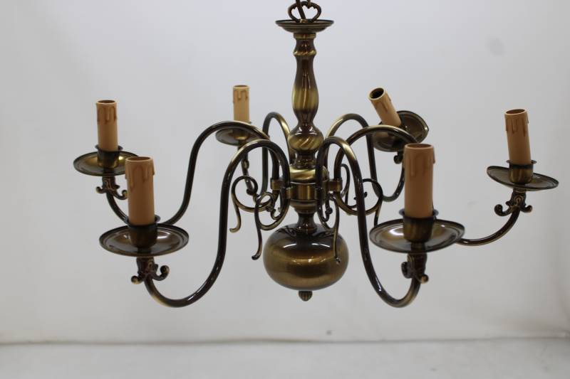 Orion Kronleuchter IMKE Deckenlampe Hängelampe messing 6-fl. E14 SIEHE TEXT/FOTO von Orion