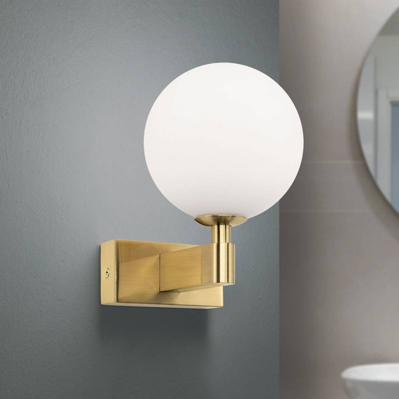 Orion Wandleuchte Mara Wandlampe Wandlicht Messingfarben Glas 175cm Deko Ip44   B-Ware von Orion