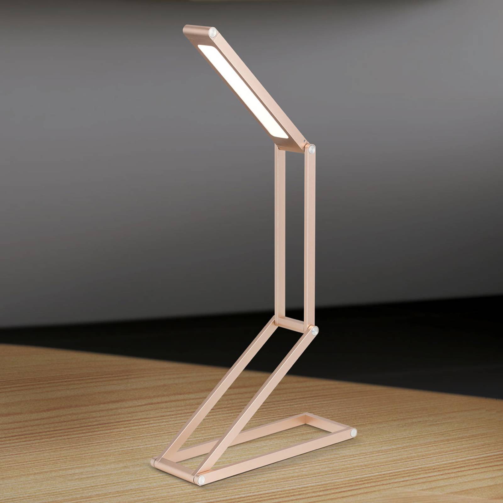 LED-Akkutischleuchte Falto, goldfarben, Alu, verstellbar LED-Akkutischleuchte Falto, goldfarben, Alu, verstellbar von Orion