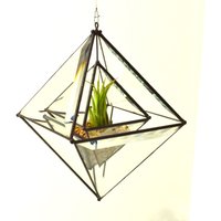 Nested Beveled Glass Pyramide Air Plant Planter Nested Beveled Glass Pyramide Air Plant Planter von OriskanyGlass