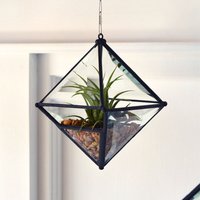 Pyramide Abgeschrägter Glas Orb Luftpflanze Übertopf Mit Schrägenakzent von OriskanyGlass