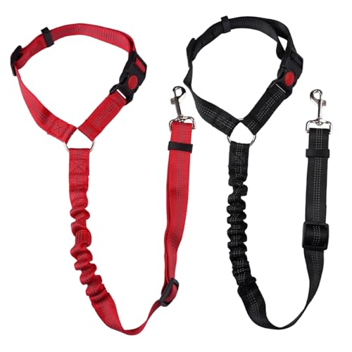 2 Stück Sicherheitsgurt Hunde Für Auto, Verstellbarer Autogurt Hunde, Hundegeschirr Auto mit Ruckdämpfer Elastisch, für Alle Hunderassen & Autotypen von Orixo