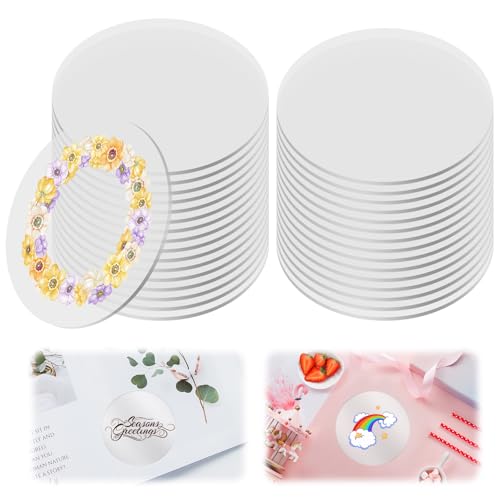 30 Stück Acrylscheibe Rund, 5cm Acrylplatte Transparent, Acrylscheibe Rund Klare Acrylplatten, Acrylglas Rohlinge, Acrylplatte Platten für DIY Handwerk, Bilderrahmen Malerei von Orixo