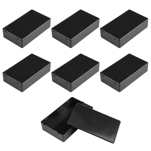 6 Stück Abzweigdose Schwarz, Gehäuse Elektronik, Kunststoffgehäuse, Elektronik Gehäuse Kunststoff, Wasserdichte Anschlusskästen, Electronic Projekt Box, für DIY Stromabzweigdose (100 x 60 x 25mm) von Orixo