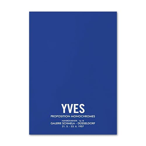 Orjdjz Wxkbl Berühmtes Yves Klein Poster Blaues Ausstellungsgemälde Yves Klein Leinwand Wandkunst Yves Klein Drucke für Zuhause Wanddekoration Bild 40x60cmx1 Kein Rahmen Orjdjz Wxkbl Berühmtes Yves Klein Poster Blaues Ausstellungsgemälde Yves Klein Leinwand Wandkunst Yves Klein Drucke für Zuhause Wanddekoration Bild 40x60cmx1 Kein Rahmen von Orjdjz Wxkbl