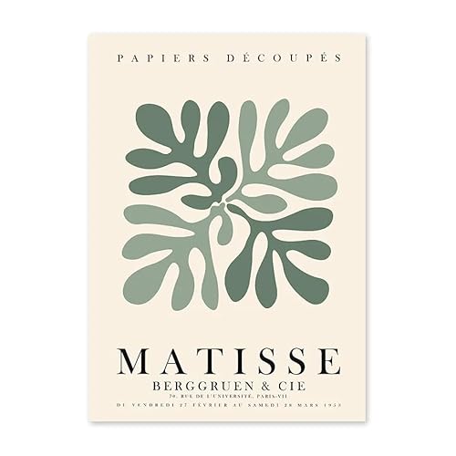 Orjdjz Wxkbl Henri Matisse Poster Grün Korallenblatt Leinwand Wandkunst Henri Matisse Drucke Matisse Malerei Matisse Bild Für Zuhause Wanddekoration 40x60cm Kein Rahmen von Orjdjz Wxkbl