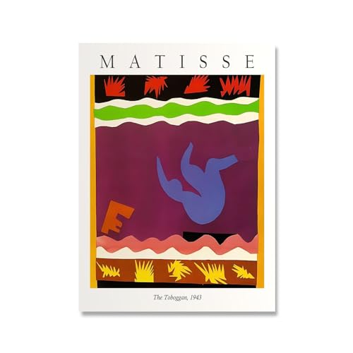 Orjdjz Wxkbl Henri Matisse Wall Art Matisse《Le Toboggan》Affiche Henri Matisse Estampes Henri Matisse Peinture sur Toile Pour la Maison Art Photo Decor 50x70cmx1 sans Cadre von Orjdjz Wxkbl