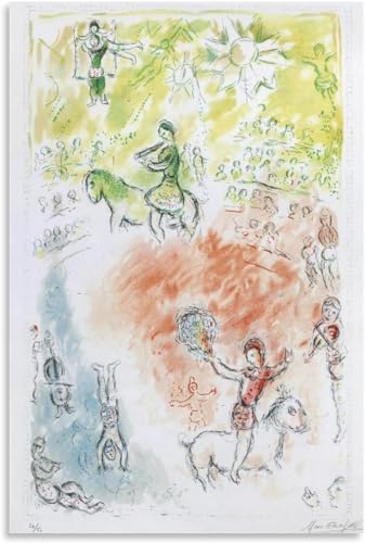 Orjdjz Wxkbl Marc Chagall Affiches Et Estampes Abstraites Célèbre Peinture Sur Toile Marc Chagall Art Mural Pour Salon Décoration Murale Photos 50x70cmx1 Sans Cadre von Orjdjz Wxkbl