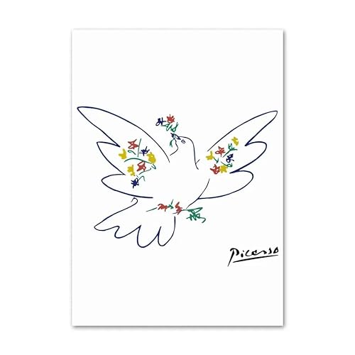 Orjdjz Wxkbl Picasso Poster Friedenstaube Wandkunst Picasso Animal Prints Picasso Leinwand Gemälde Abstraktes Bild für Zuhause Wanddekoration 40x60cmx1 Kein Rahmen Orjdjz Wxkbl Picasso Poster Friedenstaube Wandkunst Picasso Animal Prints Picasso Leinwand Gemälde Abstraktes Bild für Zuhause Wanddekoration 40x60cmx1 Kein Rahmen von Orjdjz Wxkbl