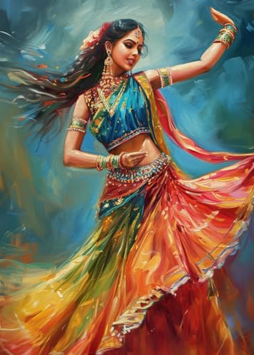 Orjdjz Wxkbl Traditionelle indische Frau Volkstanz Poster und Drucke Schöne indische Frau Leinwand Wandkunst Vintage Gemälde für Home Decor Bild 50x70cm Kein Rahmen Orjdjz Wxkbl Traditionelle indische Frau Volkstanz Poster und Drucke Schöne indische Frau Leinwand Wandkunst Vintage Gemälde für Home Decor Bild 50x70cm Kein Rahmen von Orjdjz Wxkbl