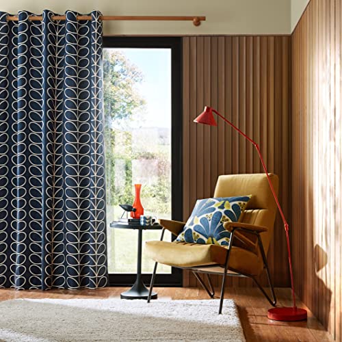 Orla Kiely Linear Stem Whale Eyelet Curtains Curtain Size: Width 117cm (46") x Drop 229cm (90") von Orla Kiely