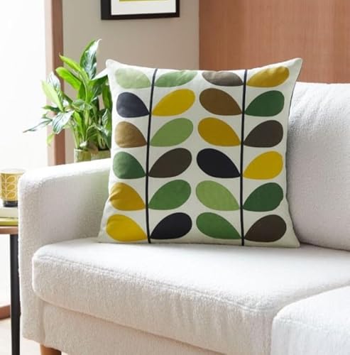 Orla Kiely Multi Stem Kissen - Fern-Ocker 50 cm x 50 cm von Orla Kiely