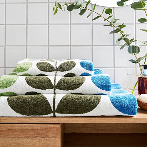 Orla Kiely Trio Stem Riviera Towels Bathroom Linen: Bath Sheet, 100x150cm von Orla Kiely