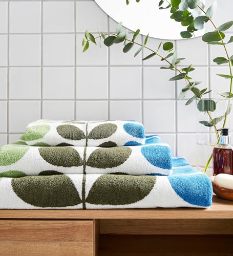 Orla Kiely Trio Stem Riviera Towels Bathroom Linen: Bath Sheet, 100x150cm von Orla Kiely