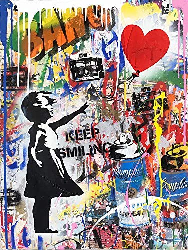 Orlco Art Graffiti-Drucke auf der Straße, abstrakte kreative Zeichnung, modische Farben an den Wänden der Stadt, Urbane, Moderne Kultur, Wohnzimmer, Schlafzimmer, Agg, 36" X 24" (90cm X 60cm) von Orlco Art