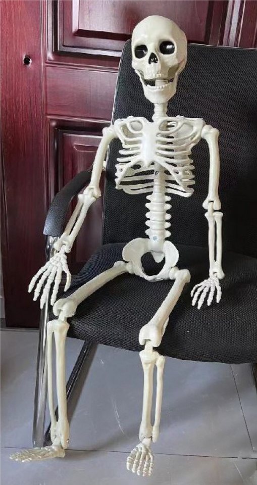 Orlob Dekofigur XXL Deko Skelett Mensch 100 cm Beweglicher Kopf, Beine, Hände, 1 m Deko Skelett Orlob Dekofigur XXL Deko Skelett Mensch 100 cm Beweglicher Kopf, Beine, Hände, 1 m Deko Skelett von Orlob