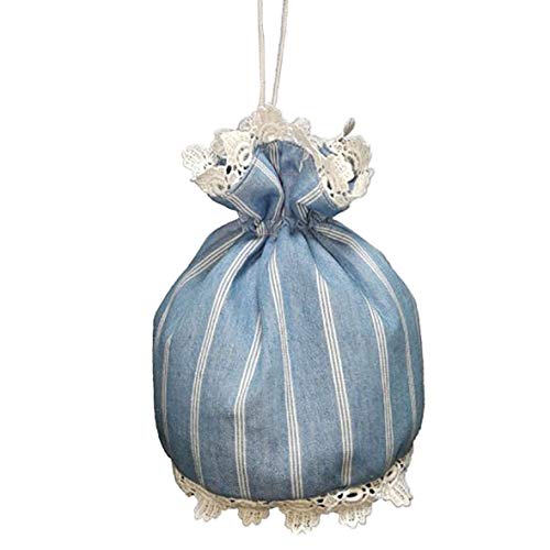 Tasche Biedermeier mit Rüschen, blau von Orlob