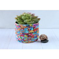 Funky Polymer Clay Sukkulenten Übertopf Bunter Keramik Blumentopf von OrlyRabinowitz