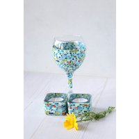 Shabbat Kiddush Tasse Und Teelichtkerzenhalter - Judäa Buntes Set von OrlyRabinowitz