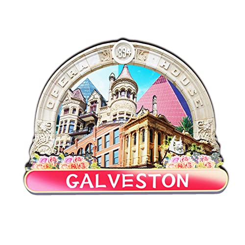 American Galveston City Magnet, 3D-Landmarken aus Holz, klassische Kühlschrankmagnete, handgefertigt, Handwerk, Reisen, Souvenirs, Geschenke, Sammlungen, Heim- und Küchendekorationen, 2 von Orlybar