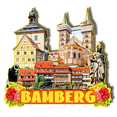 Bamberg Germany Holzmagnet, 3D-Kühlschrankmagnete, Reise-Sammlerstück, Souvenirs, Dekorationen, handgemachtes Handwerk von Orlybar