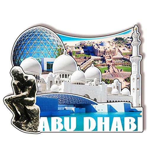 Orlybar Holzmagnet, Abu Dhabi United Arabischer EMI, 3D-Kühlschrankmagnete, Reise-Sammelstück, Souvenirs, Dekorationen, handgefertigtes Handwerk-2, TangZJ-1121 von Orlybar