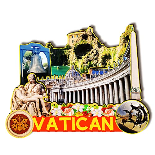 Italienischer Vatikan-Holzmagnet, 3D-Kühlschrankmagnete, Reise-Sammlerstück, Souvenirs, Dekorationen, handgefertigtes Kunsthandwerk-2 von Orlybar