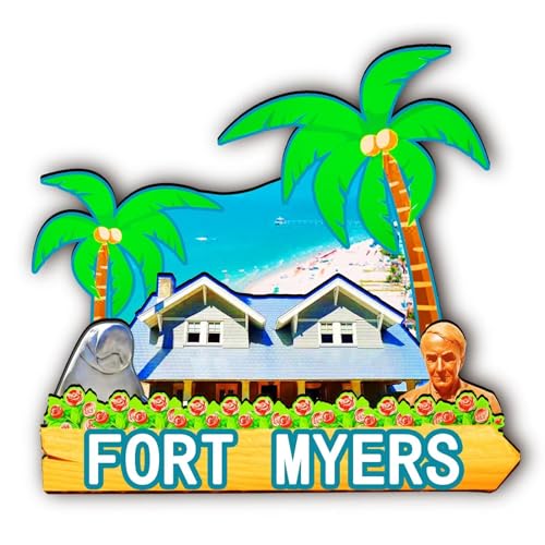 Orlybar Orlaybar Fort Myers Florida (FL) Amerika, dekorativer Magnet, 3D-Kühlschrank, Stadt, Reise, Souvenir, Touristengeschenke, handgefertigtes Handwerk, Kühlschrankmagnet, Heimdekoration -265 von Orlybar