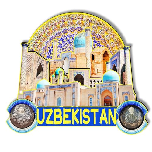 Orlybar Orlaybar Dekorativer Magnet aus Usbekistan, Usbekistan, 3D-Kühlschrank, Stadt, Reise, Souvenir, Touristengeschenke, handgefertigtes Handwerk, Kühlschrankmagnet, Heimdekoration -1099 von Orlybar