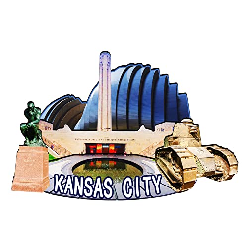 U.S. Kansas City Holzmagnet, 3D-Kühlschrankmagnete, Reise-Sammelstück, Souvenirs, Dekorationen, handgefertigtes Handwerk von Orlybar
