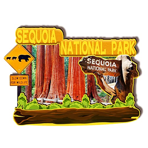 USA Sequoia National Park Holzmagnet, 3D-Kühlschrankmagnete, Reise, Sammlerstück, Souvenirs, Dekorationen, handgefertigtes Handwerk von Orlybar