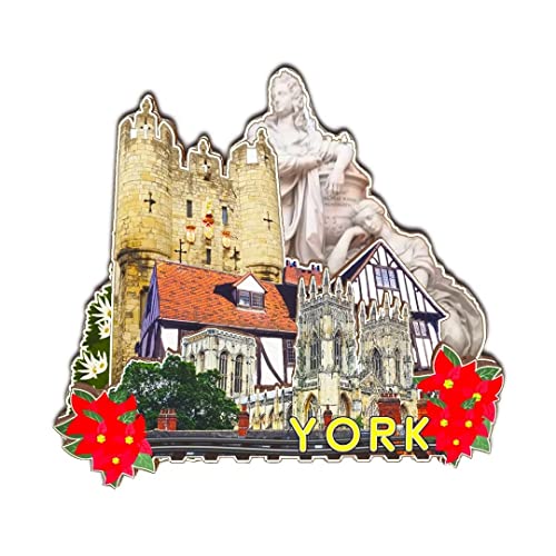 York UK Kühlschrankmagnet, 3D-Klassisch, aus Holz, Wahrzeichen, handgefertigt, Handwerk, Reisen, Souvenir, Geschenk, Sammlung, Dekoration, 782 von Orlybar