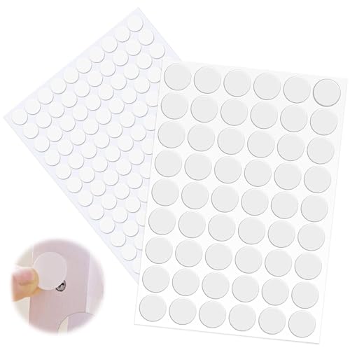 194 Stück Möbel Abdeckung Aufkleber, 54 Stück 21mm Selbstklebende Abdeckkappen, 140 Stück 12mm Schrauben Abdeckkappen, Schraubenloch Aufkleber für Wandschränke,Schreibtische,Möbel Reparaturen(Weiß) von Ormromra