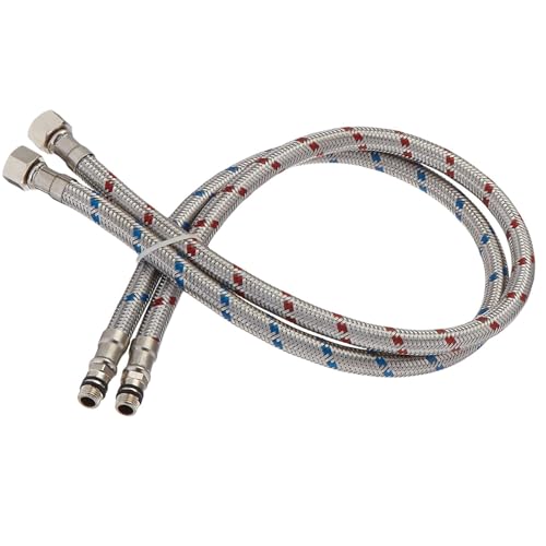 Anschlussschlauch Armatur, G3/8-M10-60CM, 2 Stück Edelstahl Anschlussschläuche Flexschlauch, Wasserhahn Schlauch Verlängerung für Wasserhahn Schlauch, Mischbatterie von Ormromra