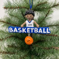 African American Basketball Boy Ornament Sport Personalisiert Weihnachten Perfektes Geschenk Kinder Benutzerdefinierte Familie Ornamente - Kid von OrnamentHeaven
