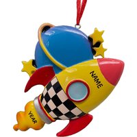 Rakete Ornament Raumschiff Personalisierte Weihnachtsverzierung Perfektes Geschenk Für Kinder Benutzerdefinierte Weihnachten Familienverzierungen von OrnamentHeaven