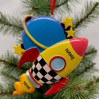 Rakete Ornament Raumschiff Personalisierte Weihnachtsverzierung Perfektes Geschenk Für Kinder Benutzerdefinierte Weihnachten Familienverzierungen von OrnamentHeaven