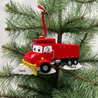 Schneepflug Lkw Ornament Personalisierte Weihnachtsverzierung Perfektes Geschenk Für Kinder Benutzerdefinierte Weihnachten Familie Ornamente von OrnamentHeaven