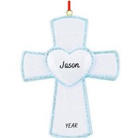 Babys Erste Weihnachtsverzierung - Blaue Baby Kreuz Verzierung Religiöse Taufe Erinnerungsverzierung Babys Erste Weihnachtsverzierung - Blaue Baby Kreuz Verzierung Religiöse Taufe Erinnerungsverzierung von Ornaments247