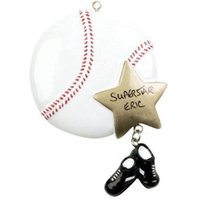 Baseball Star Hand Personalisierte Weihnachtsverzierung von Ornaments247