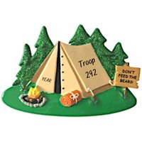 Camping Personalisierte Ornament - Zelt Familienurlaub Hand Weihnachtsverzierung 2024 von Ornaments247