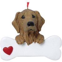 Golden Retriever Personalisierte Weihnachtsverzierung - Goldener Hundeknochen Hand Golden Retriever Personalisierte Weihnachtsverzierung - Goldener Hundeknochen Hand von Ornaments247