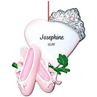 Personalisierte Ballett Ornament Weihnachten - Ballerina Ballettschuhe Mit Herz Und Tiara Krone Prinzessin Personalisierte Ballett Ornament Weihnachten - Ballerina Ballettschuhe Mit Herz Und Tiara Krone Prinzessin von Ornaments247
