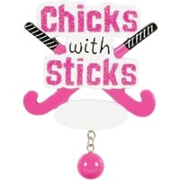 Personalisierte Feldhockey Ornament - Spieler Team Geschenke Küken Mit Stöcken Personalisierte Feldhockey Ornament - Spieler Team Geschenke Küken Mit Stöcken von Ornaments247