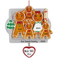 Personalisierte Lebkuchen Familie Ornament - Mit 5 Familien Benutzerdefinierte Personalisierte Lebkuchen Familie Ornament - Mit 5 Familien Benutzerdefinierte von Ornaments247