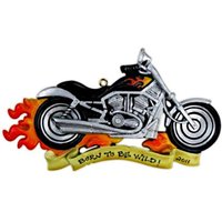 Personalisierte Motorrad Weihnachtsverzierung - Harley Bike Hand Personalisierte Verzierung Geschenk Für Motorradfahrer Kostenlose Anpassung von Ornaments247