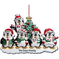 Personalisierte Pinguin Familie Ornament - 5 Winter Pinguine Um Weihnachtsbaum Mit Fünf Benutzerdefinierte Familien Personalisierte Pinguin Familie Ornament - 5 Winter Pinguine Um Weihnachtsbaum Mit Fünf Benutzerdefinierte Familien von Ornaments247