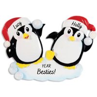 Personalisierte Pinguin Paar Ornament - Geschenk Für Die Besten Freunde Schneeballschlacht Kostenlose Personalisierung Personalisierte Pinguin Paar Ornament - Geschenk Für Die Besten Freunde Schneeballschlacht Kostenlose Personalisierung von Ornaments247