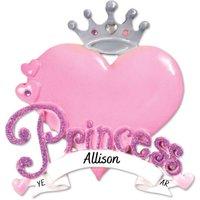 Personalisierte Prinzessin Weihnachten Ornament - Glitzernde Rosa Herz Mit Tiara Geschenk Für Tochter Personalisierte Prinzessin Weihnachten Ornament - Glitzernde Rosa Herz Mit Tiara Geschenk Für Tochter von Ornaments247