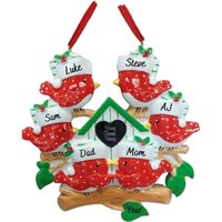 Personalisierte Vogel-Familien-Verzierung - 6-Köpfige Familie Weihnachtsverzierung Home Rote Vogel-Familie Von Sechs Personalisierter Personalisierte Vogel-Familien-Verzierung - 6-Köpfige Familie Weihnachtsverzierung Home Rote Vogel-Familie Von Sechs Personalisierter von Ornaments247